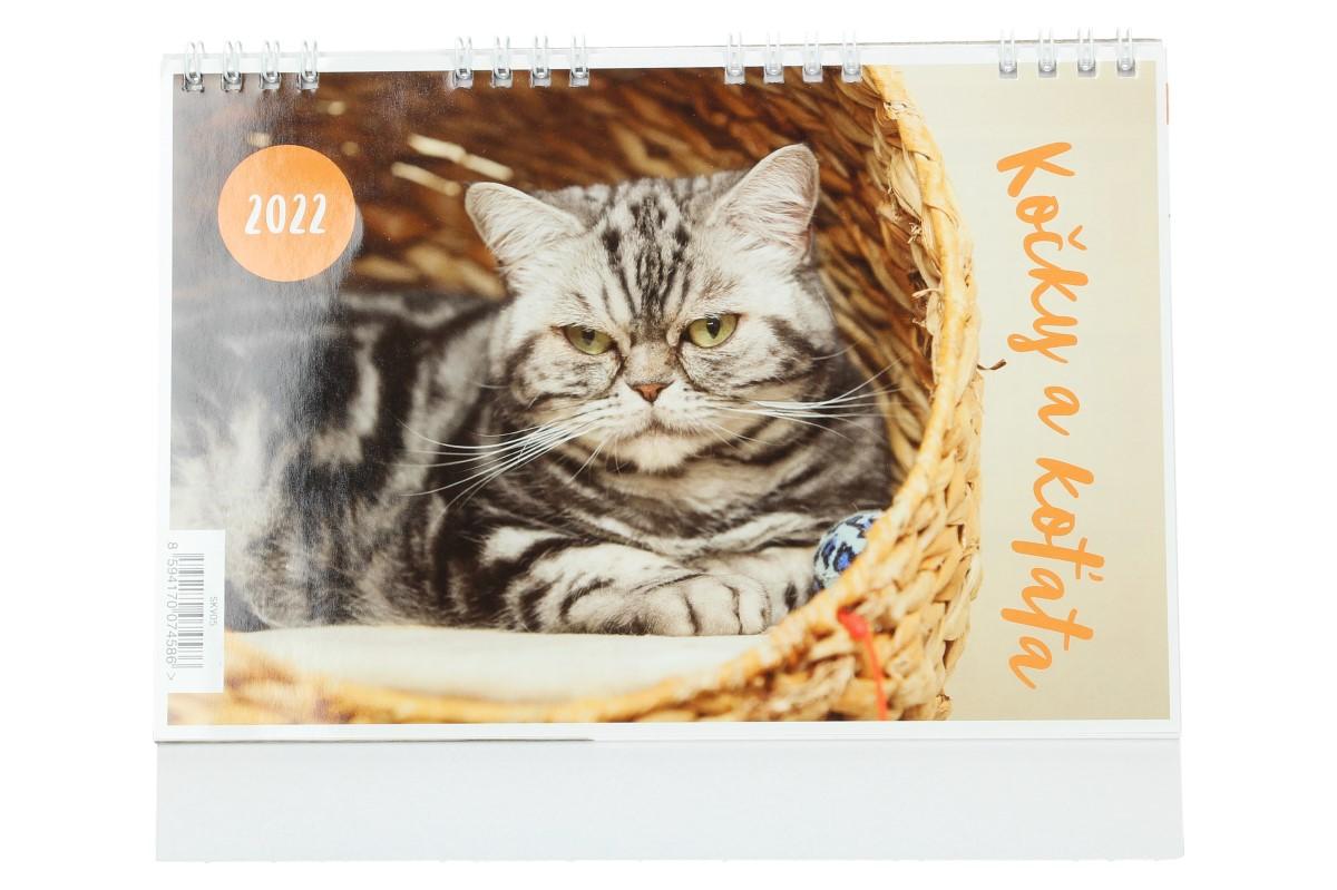 Kalendář 2022 Kočky a koťata 22 x 18 cm