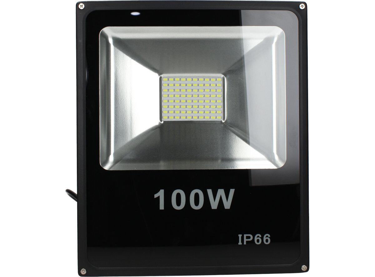 LED výkonný reflektor 100W plochý EU zástrčka