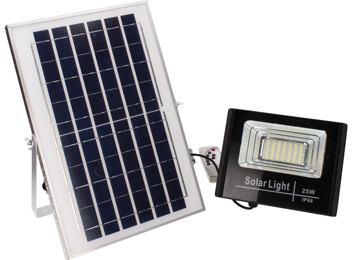 Solární systém LED reflektor 25W s dálkovým ovladačem
