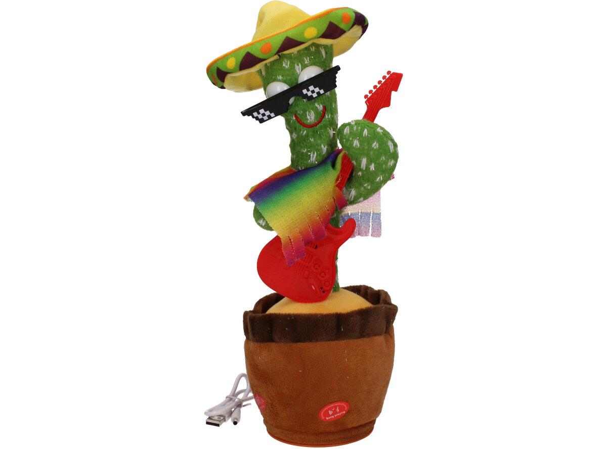 Tančící kaktus Dancing Music s kytarou Songy Nabíjecí