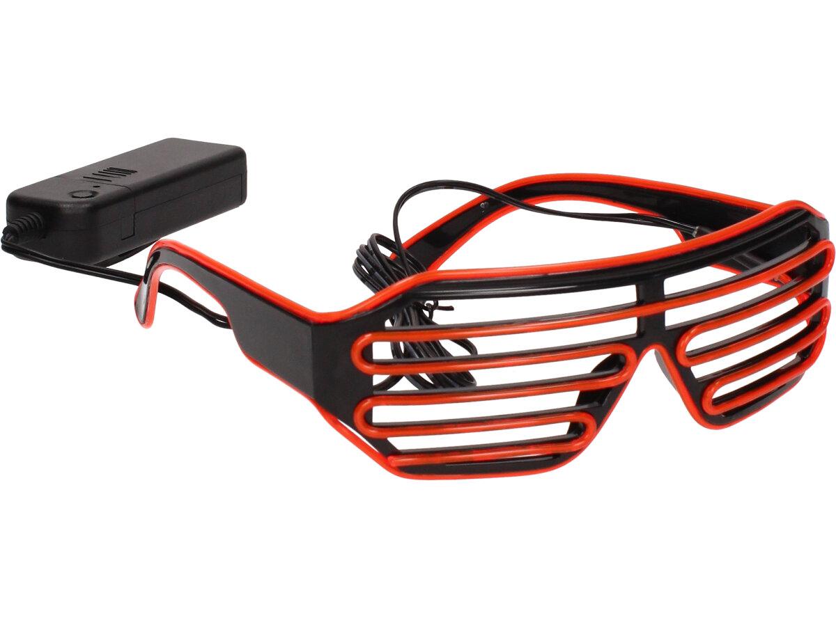 LED svítící brýle s proužky Oranžové