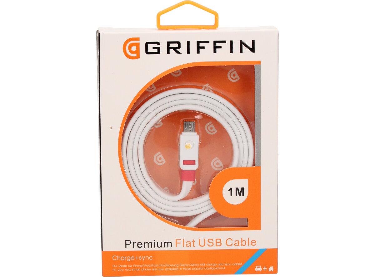 Premium Flat USB Cable Micro USB 1m Griffin