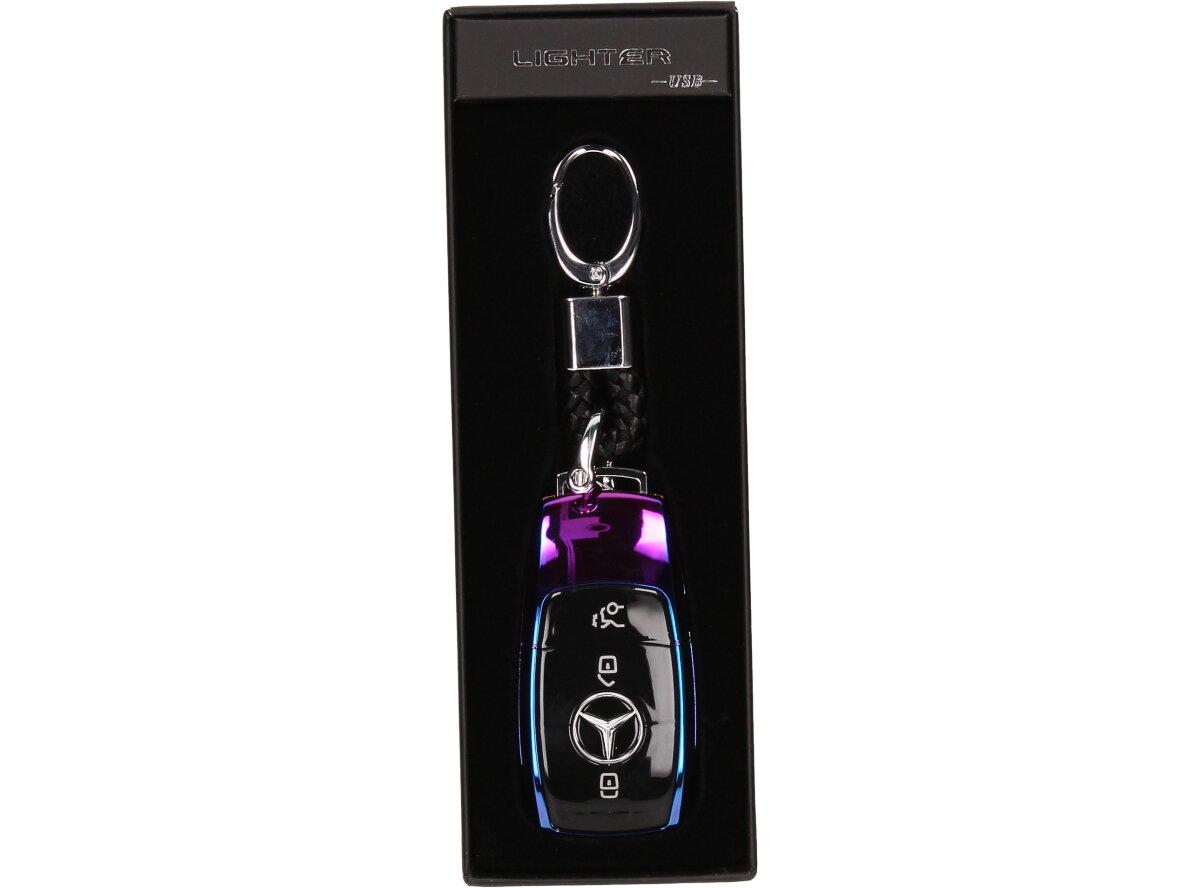 USB Plazmový zapalovač Mercedes a klíčenka 2v1