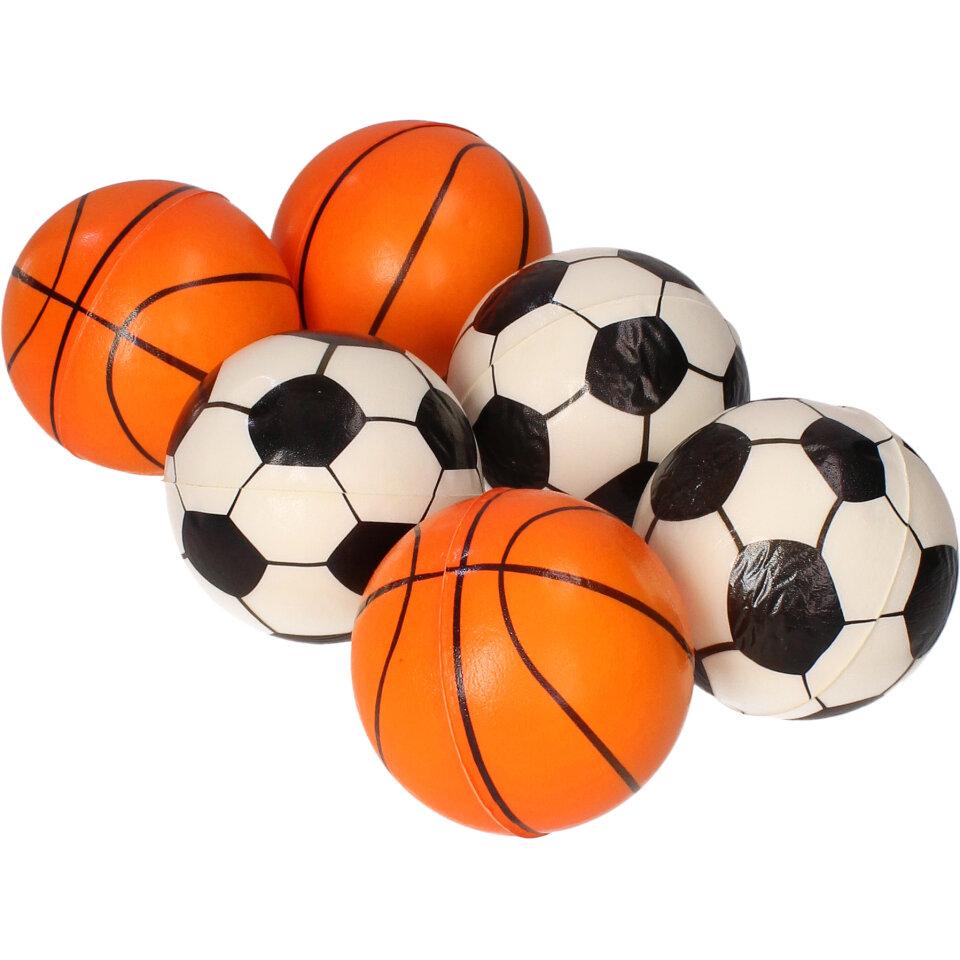 Pěnové míčky do vody 6ks fotbal a basketball 10cm