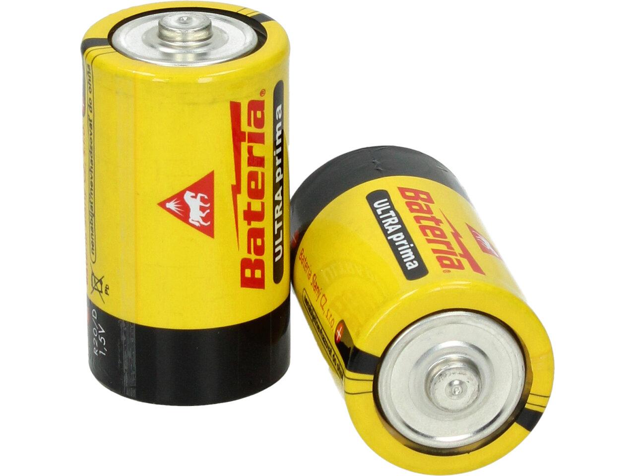 Baterie R20 1,5V/C - balení 2ks