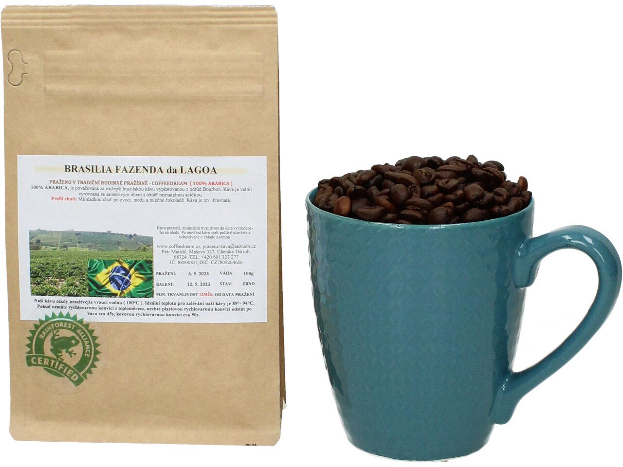 Zrnková Káva BRAZILIE FAZENDA da LAGOA