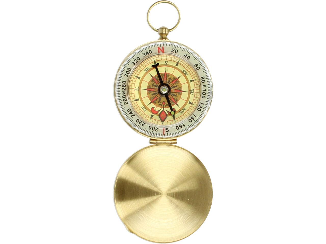 Vyklápěcí kompas 5cm zlatý kovový Nakida