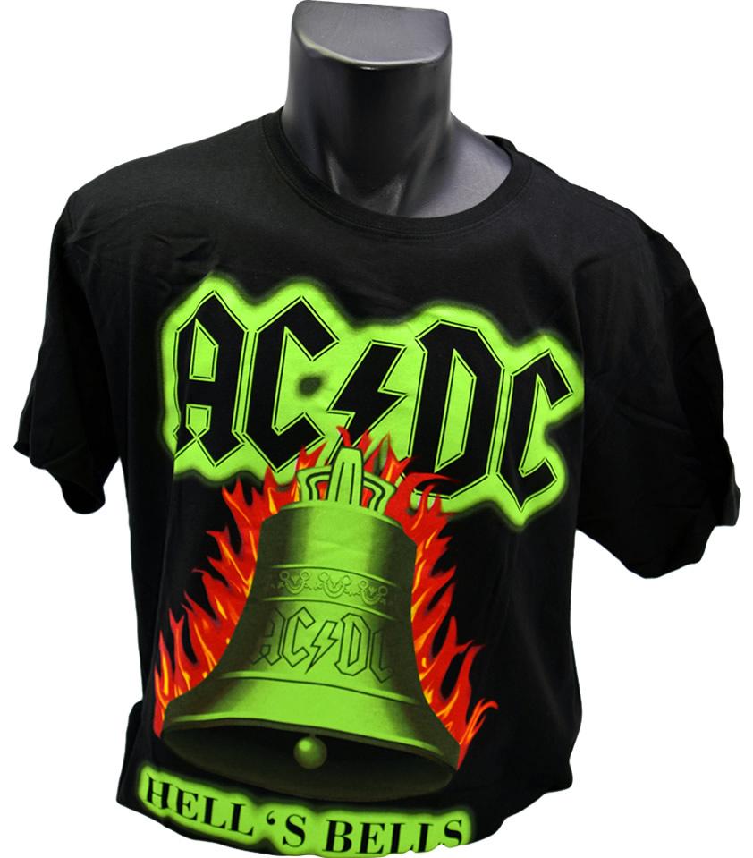 Tričko AC/DC HELLS BELLS 001 zelené