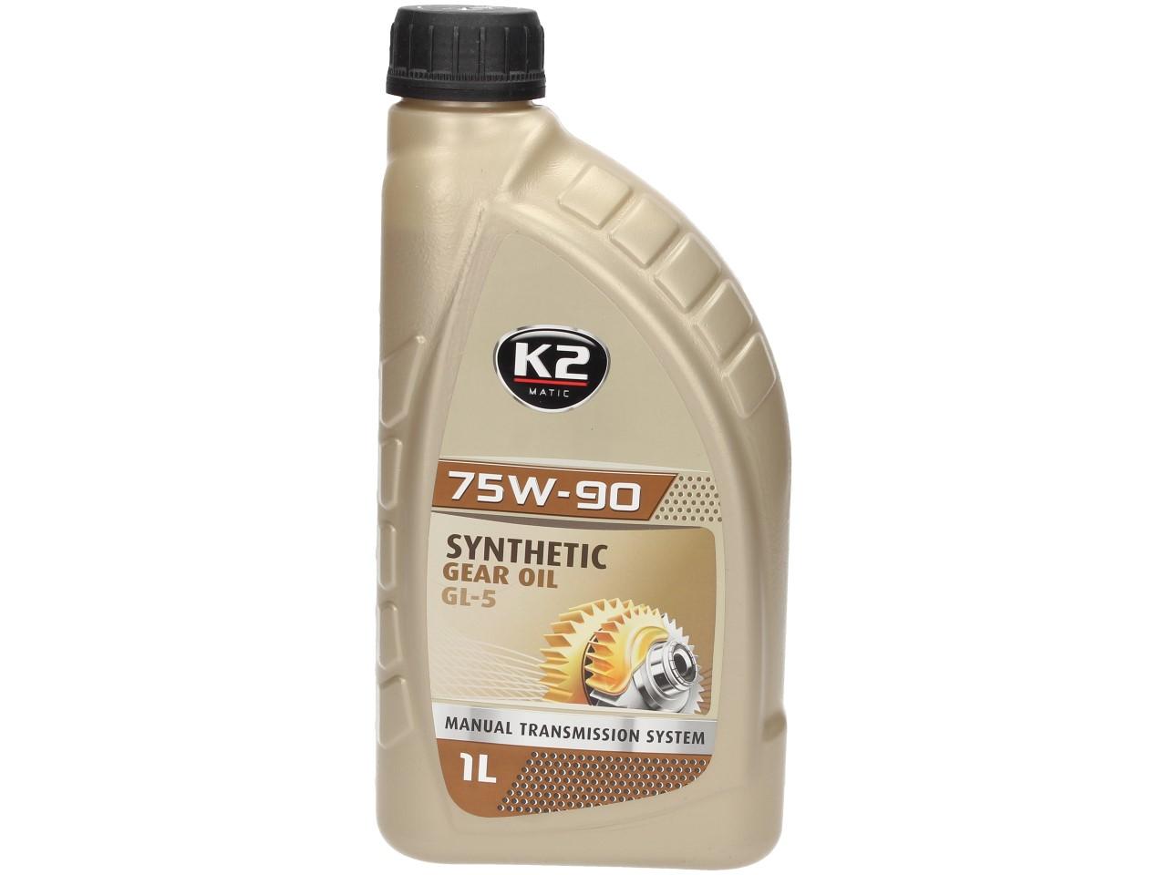 K2 75W-90 1 l - syntetický převodový olej GL-5
