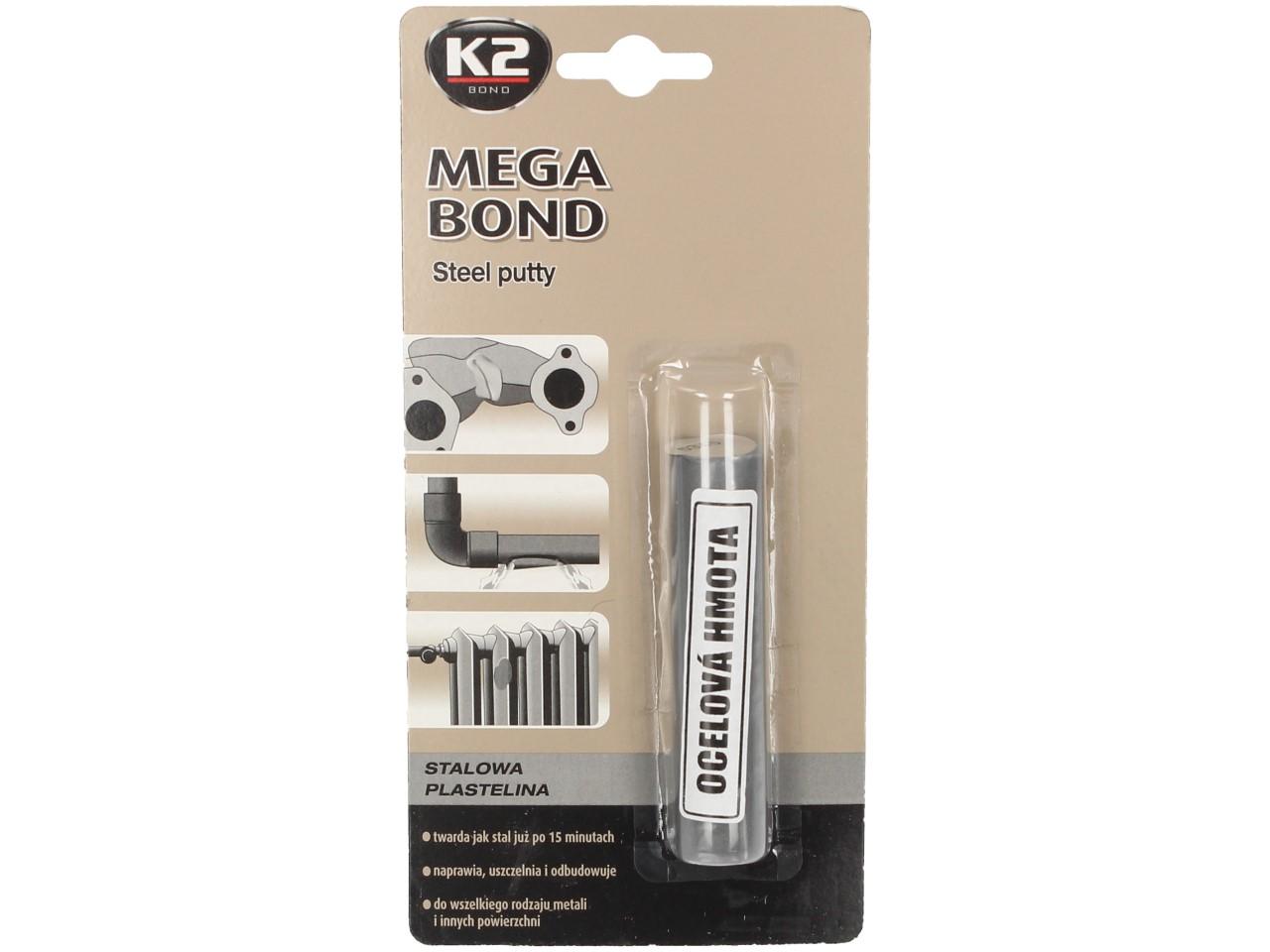 K2 MEGA BOND 60 g - ocelová plastelína na opravu