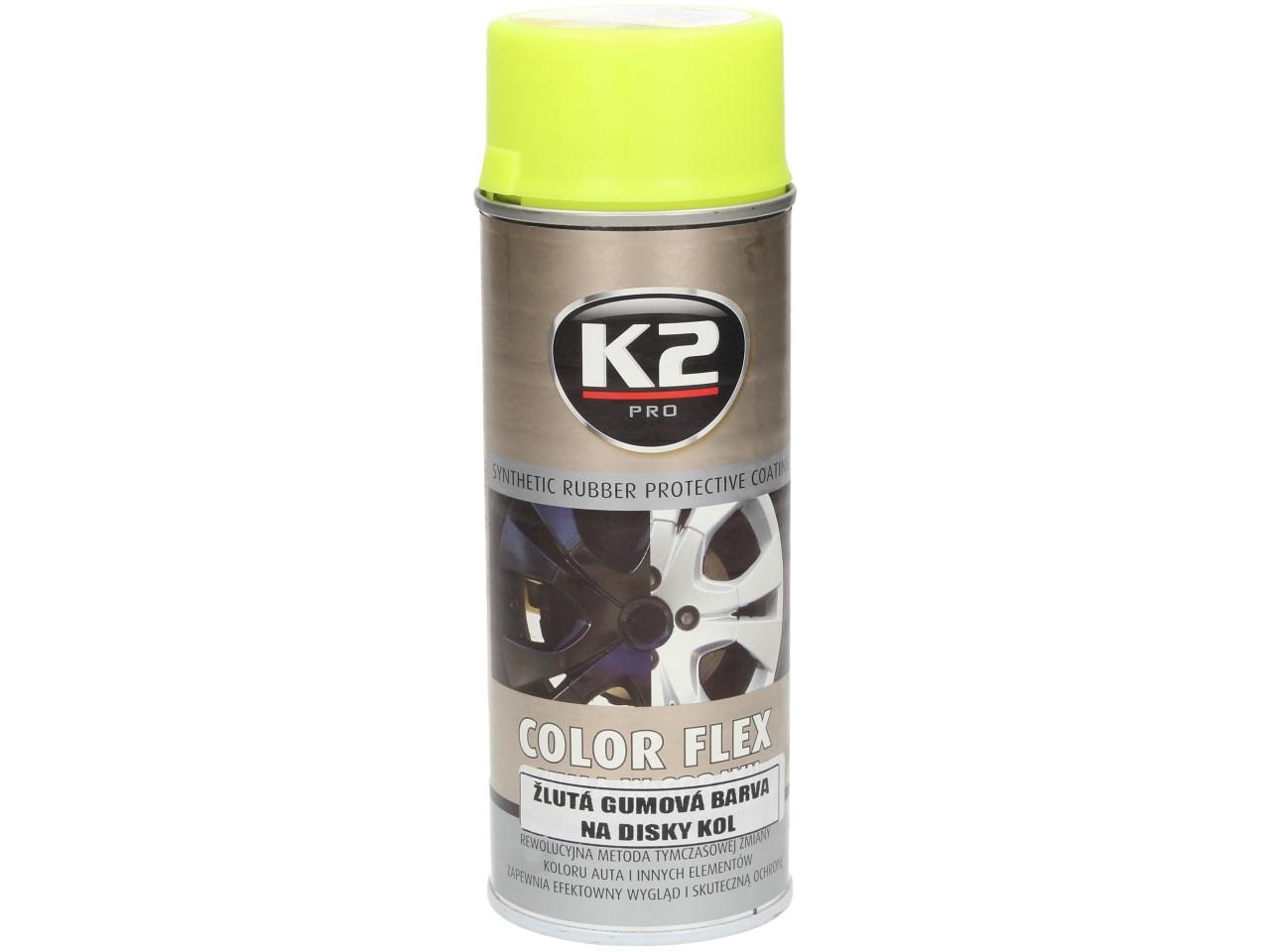 K2 COLOR FLEX 400 ml - gumová barva na disky kol