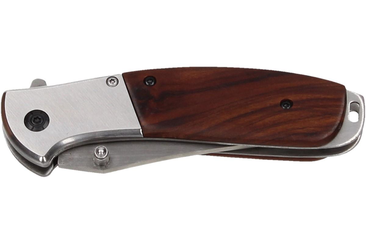 Zavírací kapesní nůž s dřevěnou střenkou 20 cm a klipem