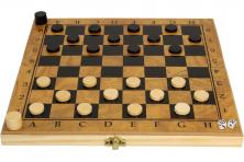 Foto 5 - Šachový kufřík s hrací deskou na šachy a dámu velký