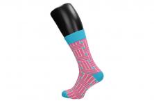 Foto 5 - Ponožky růžovo - modré kostičky