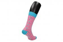 Foto 5 - Ponožky růžovo - modré kostičky