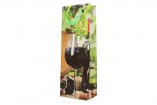 Foto 5 - Dárková taška na víno sklenička s červeným vínem 36x12 cm