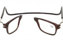 Foto 5 - Dioptrické brýle s magnetem hnědé +2,00