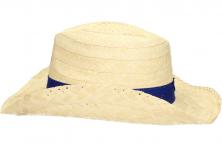 Foto 5 - Slaměný kovbojský klobouk s modrým páskem