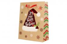 Foto 5 - Dárková vánoční taška s čepicí 24x18 cm