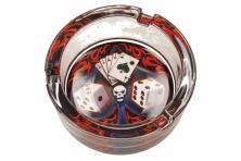 Foto 5 - Skleněný kulatý popelník Poker