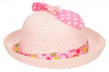 Foto 5 - Dětský klobouk s mašličkou světle růžový
