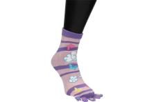 Foto 5 - Ponožky Toe Socks Růžovo-Fialové s designem