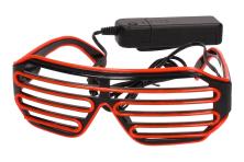 Foto 5 - LED svítící brýle s proužky Oranžové