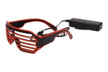 Foto 5 - LED svítící brýle s proužky Oranžové