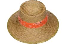 Foto 5 - Slaměný klobouk Dámský s oranžovou mašlí