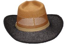 Foto 5 - Letní kovbojský klobouk černo-hnědý vel 57