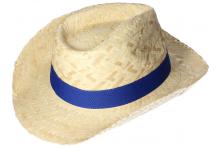 Foto 5 - Slaměný kovbojský klobouk s modrým páskem
