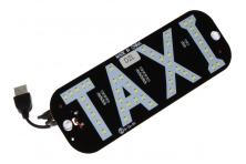 Foto 5 - LED světelná značka taxi 19x17cm USB s vypínačem červená
