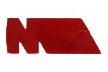 Foto 5 - Kovová samolepka M stříbrná (červená, žlutá) 3 x 8 cm