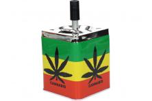 Foto 5 - Hranatý popelník se zásobníkem v designu marihuana