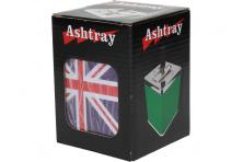Foto 5 - Hranatý popelník se zásobníkem plechový s motivem Anglie