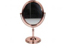 Foto 5 - Oboustranné kosmetické zrcadlo měděného vzhledu oválné