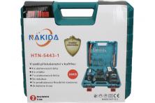 Foto 5 - Aku vrtačka NAKIDA 21V včetně 2 kusů 18V baterií + sada bitů HTN-5443-1