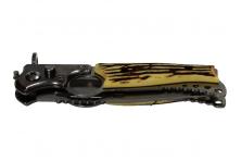 Foto 5 - Vystřelovací kapesní nůž s okem a se žlutou střenkou 20 cm