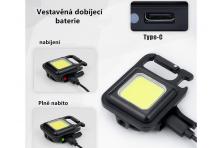Foto 5 - Mini přenosná kapesní USB dobíjecí LED pracovní svítilna s COB diodami