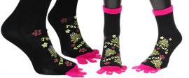 Ponožky Toe Socks Černé s design…