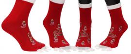Ponožky Toe Socks Červené s desi…