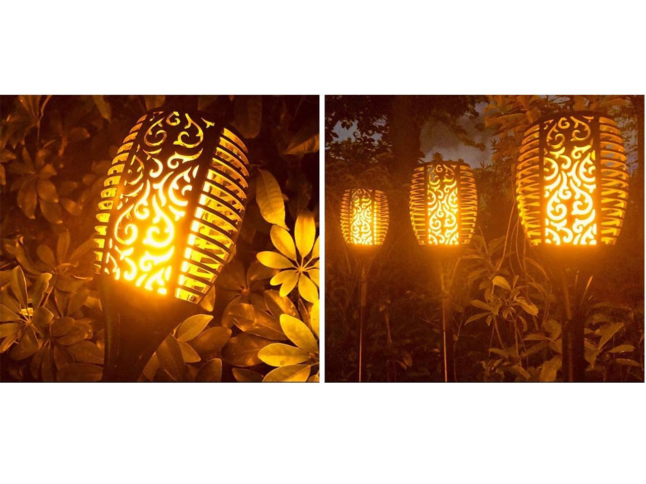 Lampa solární zahradní louče s efektem plamene 58 cm