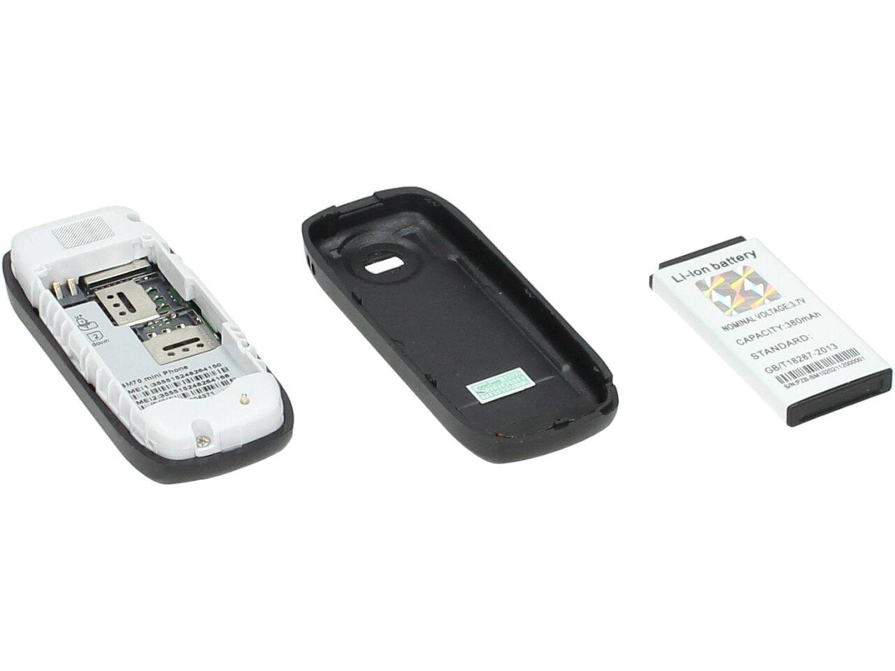 Mini mobilní telefon BM70 dual SIM