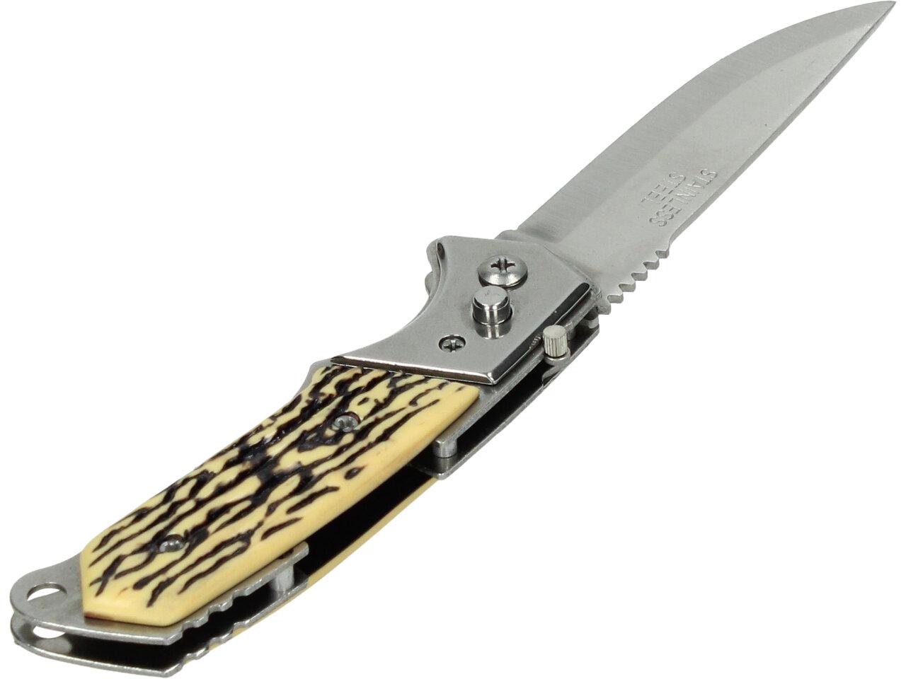 Vystřelovací nůž kapesní se žlutou střenkou 20 cm