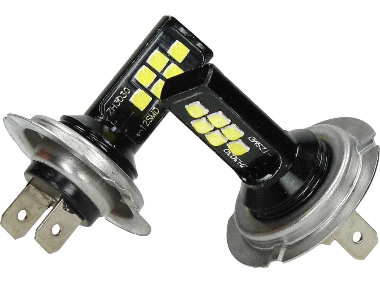 LED autožárovka H7 12V, 12 SMD LED, sada 2ks HT-9138