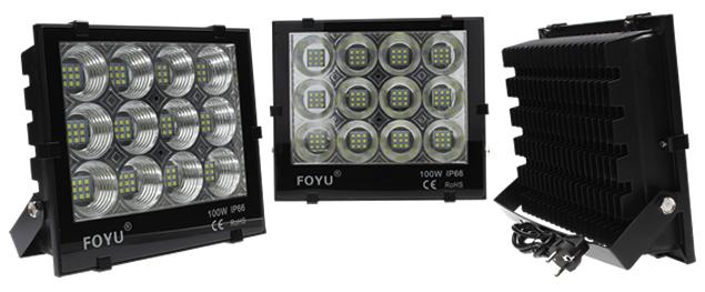 LED super výkonný reflektor FOYU 100W plochý