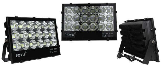 LED super výkonný reflektor FOYU 200W plochý