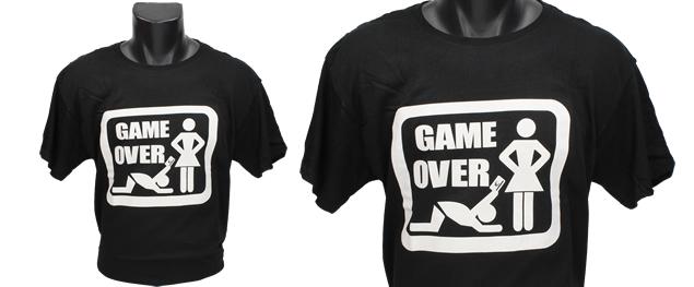 Tričko Game Over - bílý nápis