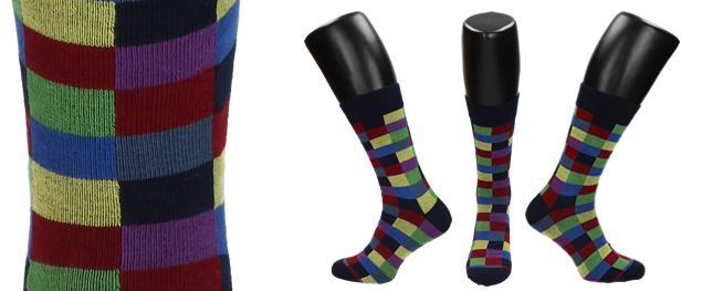 Ponožky barevná šachovnice
