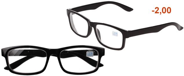 Dioptrické brýle pro krátkozrakost -1,50 černé